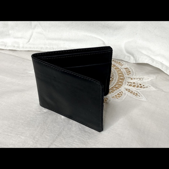 Handcrafted Super Soft Leather Black Genuine Leather Wallet Snap Pocket Men’s - Picture 6 of 10